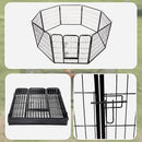 8 Panel Heavy Duty Pet Dog Playpen Puppy Exercise Fence Enclosure Cage-12