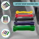 Resistance Band Loop Set of 5 Heavy Duty Gym Yoga Workout-8