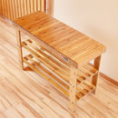 3 Tier Shoe Rack Bamboo Wooden Storage Shelf Stand Bench Cabinet Organiser-6