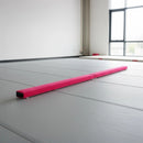 2.4m (8FT) Gymnastics Folding Balance Beam Pink Synthetic Suede-2