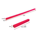 2.4m (8FT) Gymnastics Folding Balance Beam Pink Synthetic Suede-9