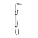 WELS 8" Rain Shower Head Set Square Dual Heads Faucet High Pressure Hand Held-3