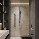 WELS 8" Rain Shower Head Set Square Dual Heads Faucet High Pressure Hand Held-8