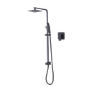 WELS 8" Rain Shower Head Set Square Dual Heads Faucet High Pressure With Mixer-5