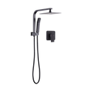 WELS 8" Rain Shower Head Set Square Dual Heads Faucet High Pressure With Mixer-3