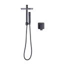 WELS 8" Rain Shower Head Set Square Dual Heads Faucet High Pressure With Mixer-9