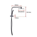 WELS 8" Rain Shower Head Set Square Dual Heads Faucet High Pressure With Mixer-12