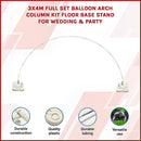 3x4m Full Set Balloon Arch Column Kit Floor Base Stand For Wedding & Party-2