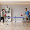 152cm Portable Tennis Table, Folding Ping Pong Table Game Set-5