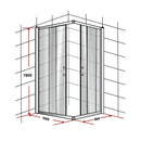 1000 x 900mm Sliding Door Nano Safety Glass Shower Screen By Della Francesca-8
