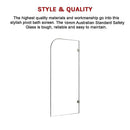 700 x 1450mm Frameless Bath Panel 10mm Glass Shower Screen By Della Francesca-5