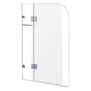 1200 x 1450mm Frameless Bath Panel 10mm Glass Shower Screen By Della Francesca