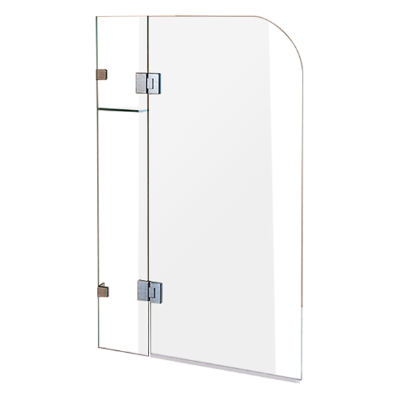 1200 x 1450mm Frameless Bath Panel 10mm Glass Shower Screen By Della Francesca