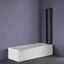 4 Fold Black Folding Bath Shower Screen Door Panel 1000 x 1400mm-3