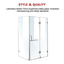 900 x 900mm Frameless 10mm Glass Shower Screen By Della Francesca-5