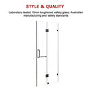 120 x 200cm Wall to Wall Frameless Shower Screen 10mm Glass By Della Francesca-5