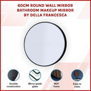 60cm Round Wall Mirror Bathroom Makeup Mirror by Della Francesca-2