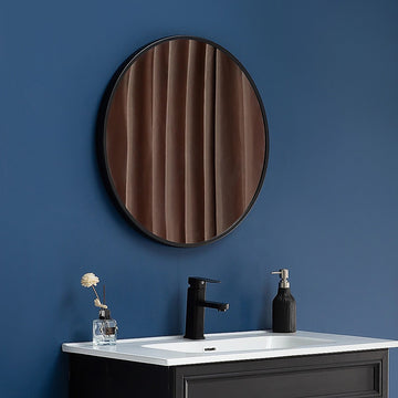 80cm Round Wall Mirror Bathroom Makeup Mirror by Della Francesca - 0