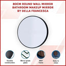 80cm Round Wall Mirror Bathroom Makeup Mirror by Della Francesca-3