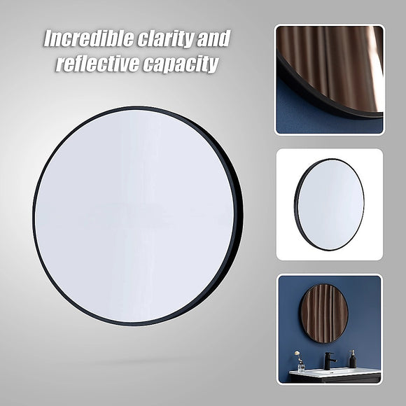 80cm Round Wall Mirror Bathroom Makeup Mirror by Della Francesca