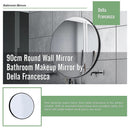 90cm Round Wall Mirror Bathroom Makeup Mirror by Della Francesca-8