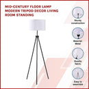 Mid-Century Floor Lamp Modern Tripod Decor Living Room Standing-2
