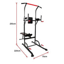 Power Tower Pull Up Weight Bench Dip Multi Station Chin Up Home Gym Equipment-6