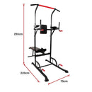 Power Tower Pull Up Weight Bench Dip Multi Station Chin Up Home Gym Equipment-6