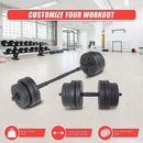 20kg Dumbbell Set Home Gym Fitness Exercise Weights Bar Plate-7