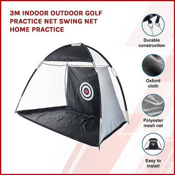 3m Indoor Outdoor Golf Practice Net Swing Net Home Practice - 0