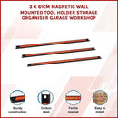3 x 61cm Magnetic Wall Mounted Tool Holder Storage Organiser Garage Workshop-2