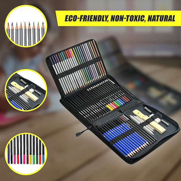 Art Sketch Pencils Oil Drawing Colouring Graphite Charcoal Pencil Set 72pcs/set