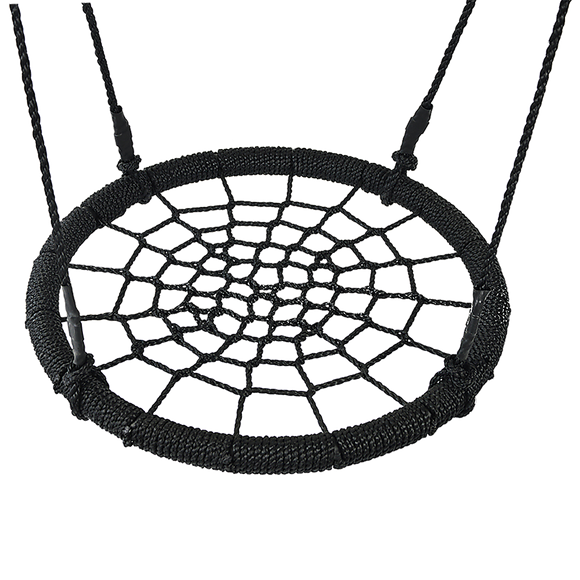 Kids Rope Swing Round Outdoor Birds Crows Nest Spider Web Swing Seat 65cm