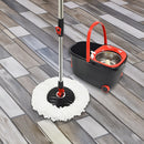 Spin Rotating Mop and Bucket Set with Wheels and 4 Microfibre Mop Heads-5