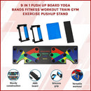 9 in 1 Push Up Board Yoga Bands Fitness Workout Train Gym Exercise Pushup Stand-7