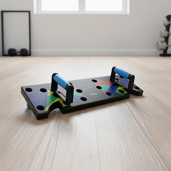 9 in 1 Push Up Board Yoga Bands Fitness Workout Train Gym Exercise Pushup Stand