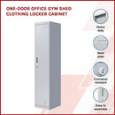 One-Door Office Gym Shed Clothing Locker Cabinet-3