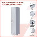 One-Door Office Gym Shed Clothing Locker Cabinet-3