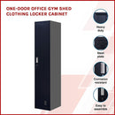 One-Door Office Gym Shed Clothing Locker Cabinet-3