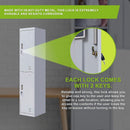 2-Door Vertical Locker for Office Gym Shed School Home Storage-7