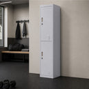 2-Door Vertical Locker for Office Gym Shed School Home Storage-2
