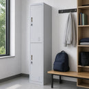 2-Door Vertical Locker for Office Gym Shed School Home Storage-3