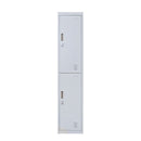 2-Door Vertical Locker for Office Gym Shed School Home Storage-5