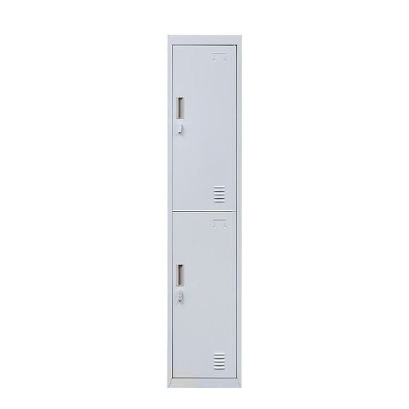 2-Door Vertical Locker for Office Gym Shed School Home Storage