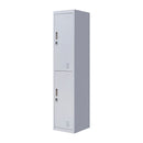 2-Door Vertical Locker for Office Gym Shed School Home Storage-7