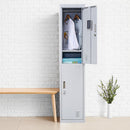 2-Door Vertical Locker for Office Gym Shed School Home Storage-8