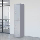 2-Door Vertical Locker for Office Gym Shed School Home Storage-5