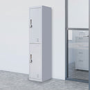 2-Door Vertical Locker for Office Gym Shed School Home Storage-2
