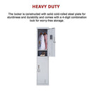 2-Door Vertical Locker for Office Gym Shed School Home Storage-15