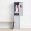 2-Door Vertical Locker for Office Gym Shed School Home Storage-13